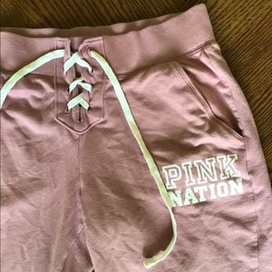 PINK pink joggers with pockets